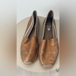 Brunello Cucinelli Bronze Leather Espadrilles